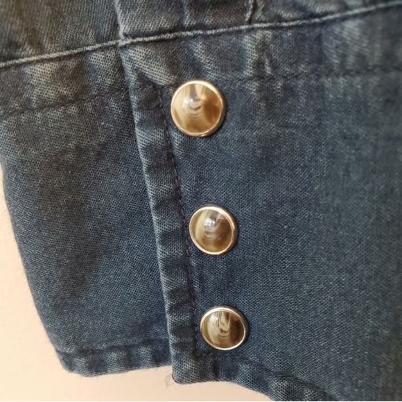 Roper western cotton button down L top - Picture 5 of 7